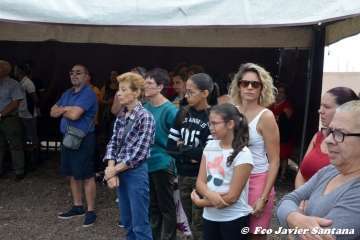 Santa Bárbara luce manto nuevo en la procesión de Lomo Catela (Foto Francisco Javier Santana)